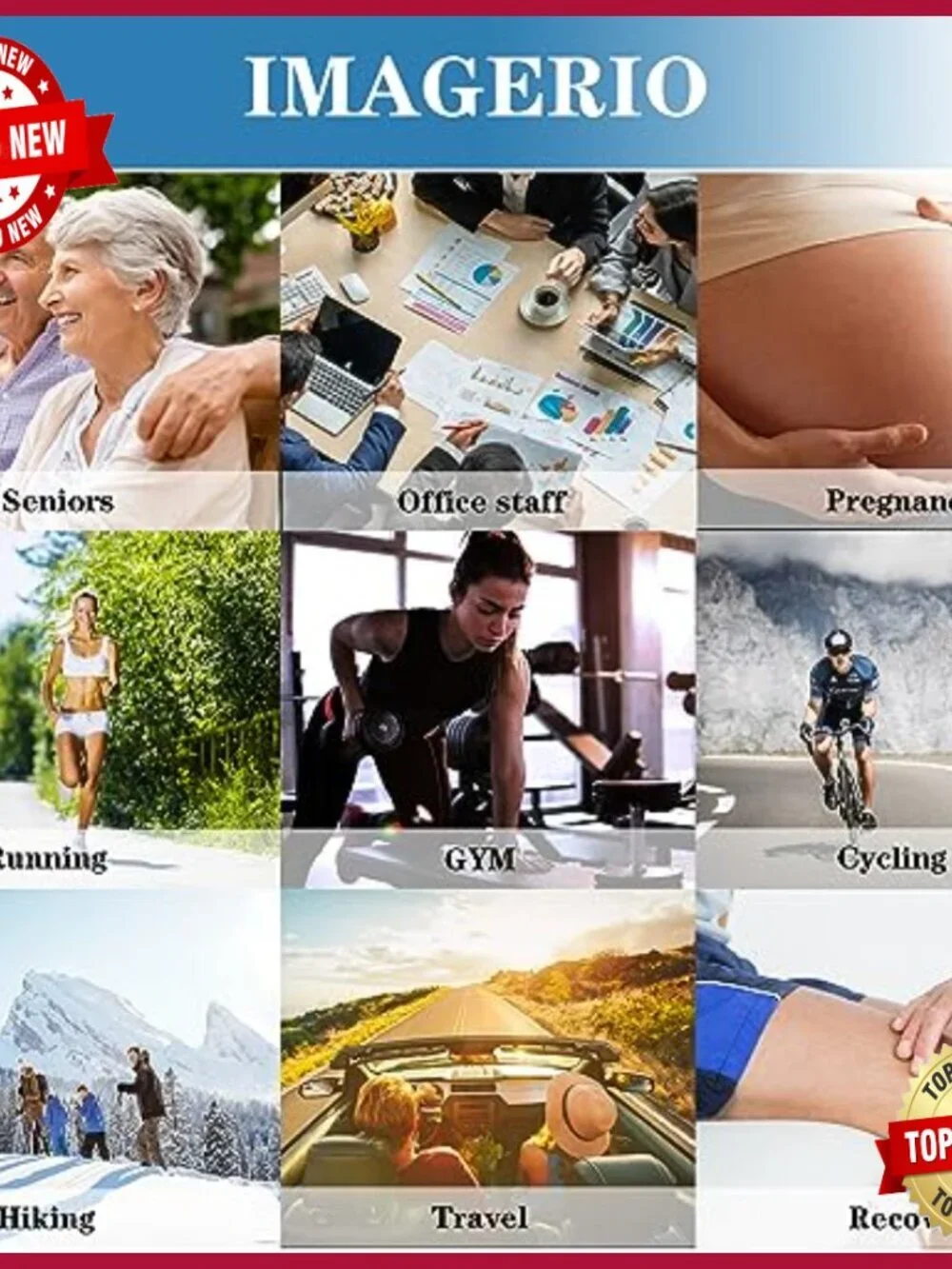 6 Pairs Compression Socks, 20-30 mmHg Support for Athletic Running, Hiking,
